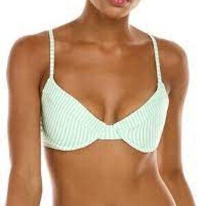 We Wore What Vintage Striped Demi‎ Bikini Top